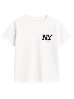 Foto 1 | Foto 1 | Playera Para Niña Zyro Kids Modelo 1004 New York Color Blanco Tela Suave