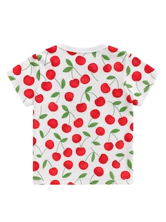 Foto 2 | Foto 2 | Set Playeras Para Niña Modelo 1004 Estampado De Cerezas Color Blanco