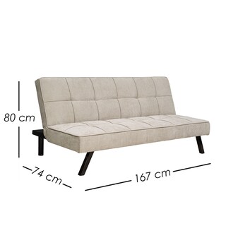 Foto 2 | Foto 2 | Sofá Cama Urban Moderno Futón Tapizado En Lino Gris Con Patas Negras Ilios Innova Diseño Minimalista De 3 Posiciones