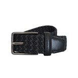 Cinturón Ferrioni Kids Textil Stretch Trenzado Negro/gris