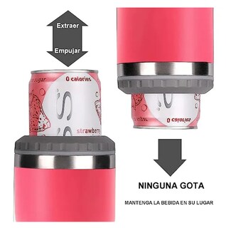 Foto 4 | Foto 4 | Portalatas De Cerveza Lab.g De Acero Inoxidable Vaso Térmico 14oz Rosa Obscuro