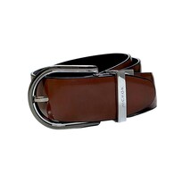 Cinturón Hickok Reversible Piel Caramel Regaliz Hombre 34mm