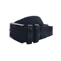 Cinturón Ferrioni Textil Elástico Trenzado Negro Hombre