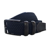 Cinturón Ferrioni Textil Elástico Trenzado Azul Hombre 34mm