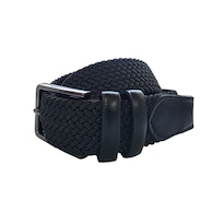 Cinturón Ferrioni Textil Elástico Trenzado Negro Hombre