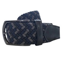 Cinturón Ferrioni Textil Elástico Trenzado Azul Gris Hombre