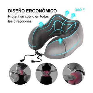 Foto 2 | Foto 2 | Cómodo Almohada De Viaje Lab.g Espuma De Memoria Cojín Para Cuello Gris