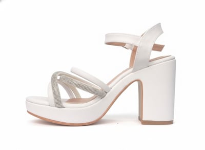 Foto 3 | Foto 3 | Zapatillas De Dama Golden Shoes 0514 Blanco Fiesta