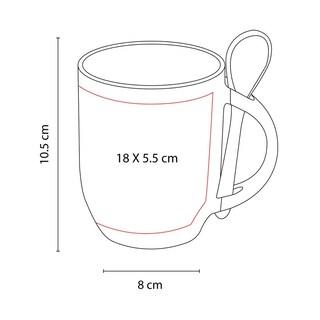 Foto 3 | Foto 3 | Paquete Con 25 Piezas De Taza Cerámica Sublimable Y Cuchara Integrada En El Asa