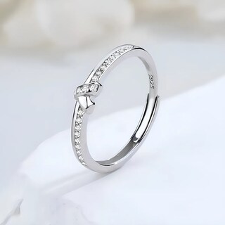 Foto 2 | Foto 2 | 2 Anillos Parejas Compromiso Color Ajustable Corazon Medio Plata Belug