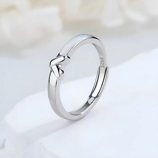 Foto 3 | Foto 3 | 2 Anillos Parejas Compromiso Color Ajustable Corazon Medio Plata Belug