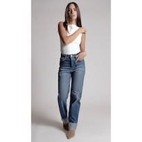 Jeans Wide Leg Mujer Balam Bl7120 Azul Oscuro