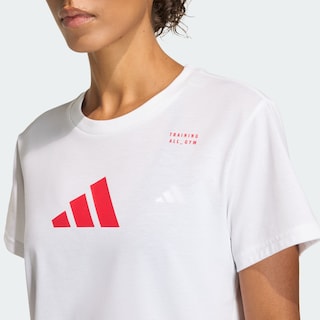 Foto 4 | Foto 4 | Playera De Entrenamiento Category Climacool Estampada Adidas Blanco Mujer