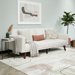 Foto 4 | Foto 4 | Sofá Cama Aren Tapizado En Lino Beige Diseño Nórdico Ilios Innova Con Respaldo Dividido Reclinable Para Sala De Estar