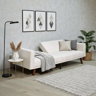 Foto 5 | Foto 5 | Sofá Cama Aren Tapizado En Lino Beige Diseño Nórdico Ilios Innova Con Respaldo Dividido Reclinable Para Sala De Estar