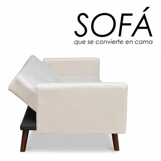 Foto 6 | Foto 6 | Sofá Cama Aren Tapizado En Lino Beige Diseño Nórdico Ilios Innova Con Respaldo Dividido Reclinable Para Sala De Estar