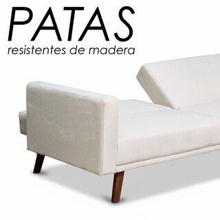 Foto 7 | Foto 7 | Sofá Cama Aren Tapizado En Lino Beige Diseño Nórdico Ilios Innova Con Respaldo Dividido Reclinable Para Sala De Estar