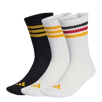 Calcetines Sportswear 3 Franjas Acolchados A Media Pantorrilla Paquete De 3 Pares Adidas Blanco Unisex