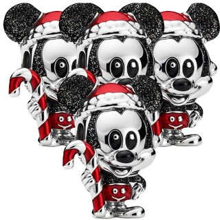 Foto 2 | Foto 2 | Charm Ratón Bastón Dulce Ventdepot Mxcxy-004 4 Piezas Plata S925 Chapa Multicolor