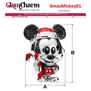 Foto 5 | Foto 5 | Charm Ratón Bastón Dulce Ventdepot Mxcxy-004 4 Piezas Plata S925 Chapa Multicolor