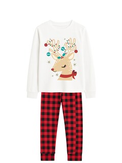 Foto 1 | Foto 1 | Pijama Niña Zyro Kids 12302 Rojo Reno Navideño Cuadros