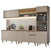 Cocina Integral Completa Modular Madesa Nice 300cm Crema