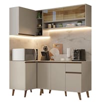 Cocina Integral Completa Modular Madesa Nice 265cm Crema