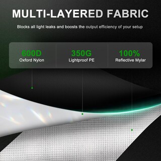 Foto 3 | Foto 3 | Carpa De Cultivo Atour 60x60x120 Cm Reflectante 600d Mylar Hidropónica - Venta Internacional.