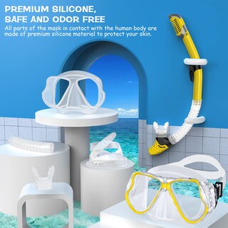 Foto 6 | Foto 6 | Set De Snorkel Greatever Con Máscara De Buceo Panorámica Antivaho - Venta Internacional.