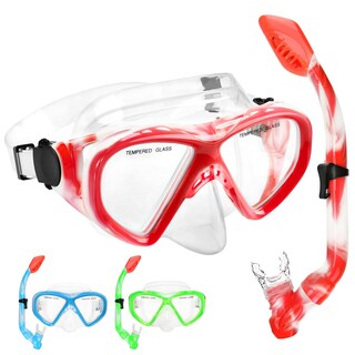 Foto 1 | Foto 1 | Set De Snorkel Acqces Para Niños Con Sistema Dry Top 5-15 Años Rojo - Venta Internacional.