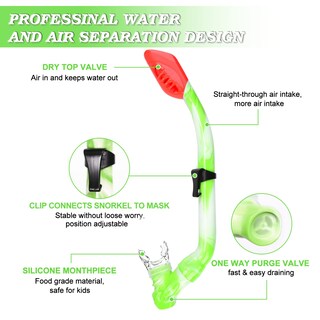 Foto 4 | Foto 4 | Set De Snorkel Acqces Para Niños Con Dry Top Edad 5-15 Años Con Máscara Y Tubo Respirador - Venta Internacional.