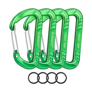 Foto 1 | Foto 1 | Ganchos Mosquetón Gabbro De Alta Resistencia 12kn (1224 Kg) De Aluminio Paquete De 4 - Venta Internacional.