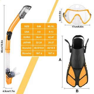 Foto 7 | Foto 7 | Set De Esnórquel Zeeporte Con Máscara Y Aleta De Esnórquel Con Equipo Para Adultos Y Bolsas - Venta Internacional.