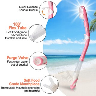 Foto 5 | Foto 5 | Set De Snorkel Exp Vision Pano Con 3 Ventanas Adulto Antivaho (rosa) - Venta Internacional.