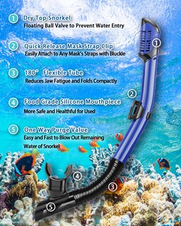 Foto 4 | Foto 4 | Set De Snorkel Piyazi 4 En 1 Para Adultos Con Máscara Aletas Y Bolsa - Venta Internacional.