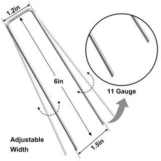 Foto 2 | Foto 2 | Grapas Para Paisajismo Hongway 120 Unidades 15 Cm Calibre 11 Galvanizadas - Venta Internacional.