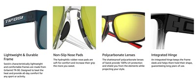 Foto 6 | Foto 6 | Gafas De Sol Tifosi Optics Swick Negro Satinado-carmesí/humo Rojo - Venta Internacional.