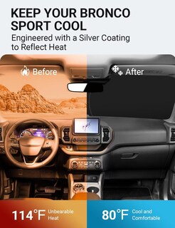 Foto 3 | Foto 3 | Protector De Parabrisas Sol Proadsy Actualización 2025 Para Ford Bronco Sport 2021-2025 - Venta Internacional.