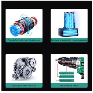 Foto 3 | Foto 3 | Taladro Rotomartillos Belug Inalámbricos Cincelador Verde
