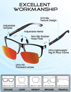 Foto 6 | Foto 6 | Gafas De Sol Polarizadas Attcl Al-mg De Metal Rectangulares Para Hombre - Venta Internacional.