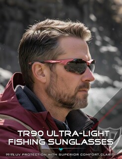 Foto 2 | Foto 2 | Gafas De Sol Polarizadas Attcl 7027 Con Montura Tr90 Uv400 Roja Y Gris - Venta Internacional.