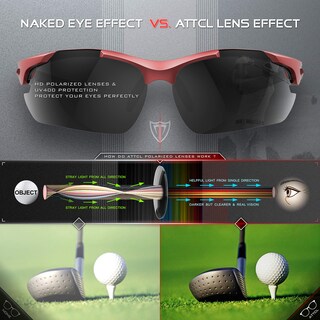 Foto 5 | Foto 5 | Gafas De Sol Polarizadas Attcl 7027 Con Montura Tr90 Uv400 Roja Y Gris - Venta Internacional.