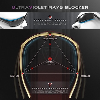 Foto 6 | Foto 6 | Gafas De Sol Attcl Polarizadas Modelo 5001 Para Hombre - Dorado Y Negro - Venta Internacional.