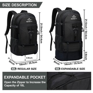 Foto 2 | Foto 2 | Mochila De Senderismo Semsty Expandible 30l/40l/50l Para Hombres Y Mujeres - Venta Internacional.