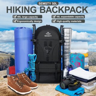 Foto 5 | Foto 5 | Mochila De Senderismo Semsty Expandible 30l/40l/50l Para Hombres Y Mujeres - Venta Internacional.