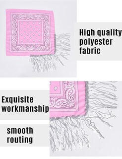 Foto 3 | Foto 3 | Bandana Jianglai Con Flecos Y Rhinestone Con Gafas De Sol En Forma De Corazón Rosadas - Venta Internacional.