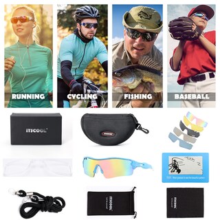 Foto 7 | Foto 7 | Gafas Deportivas Polarizadas Itscool Con 5 Lentes Intercambiables Para Hombre Y Mujer - Venta Internacional.