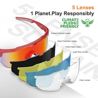 Foto 2 | Foto 2 | Gafas Deportivas De Sol Haayot Polarizadas Para Ciclismo Con 5 Lentes - Venta Internacional.