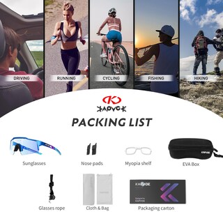 Foto 6 | Foto 6 | Gafas Para Ciclismo Kapvoe K9023 Fotocromáticas Uv400 Para Hombre Y Mujer - Venta Internacional.