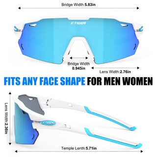 Foto 7 | Foto 7 | Gafas Deportivas De Sol Polarizadas X-tiger Para Ciclismo - Venta Internacional.